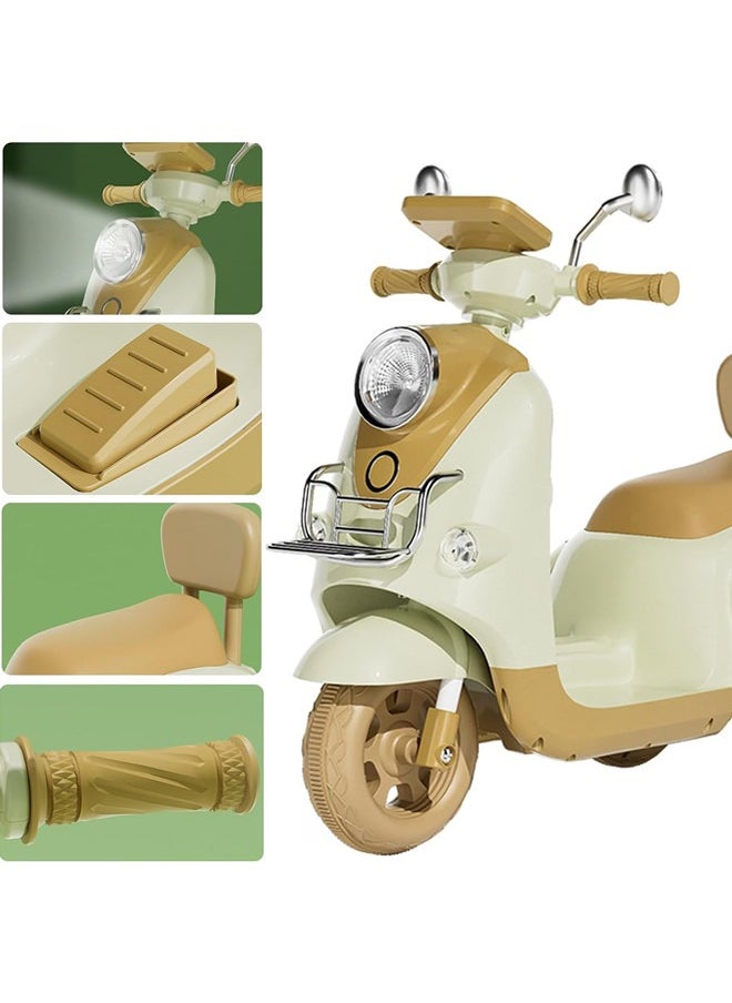 Beauenty 3 Wheels Kids Electric Motorbike, Kids Ride On Motorcycle with Bluetooth, LED Headlight and Music, Children Electric Motorcycle for 3 Years Old Boys Girls