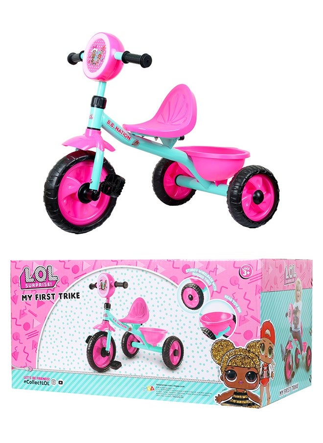 LOL Surprise Kids Tricycle Age 3 years- 5 years, Gift Toys for Girl , Balance Bike Toddler Trikes with Carrier, Gift Toddler Tricycle, Pink