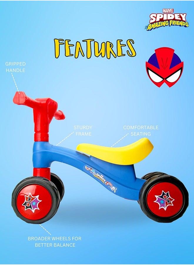 Spiderman Ride On Toys for Kids, Baby Ride on Scooter, Gift for Boys, Balance Bike Anti Skid No Pedal, Toddler Bicycle , 2 years-4 years, Red