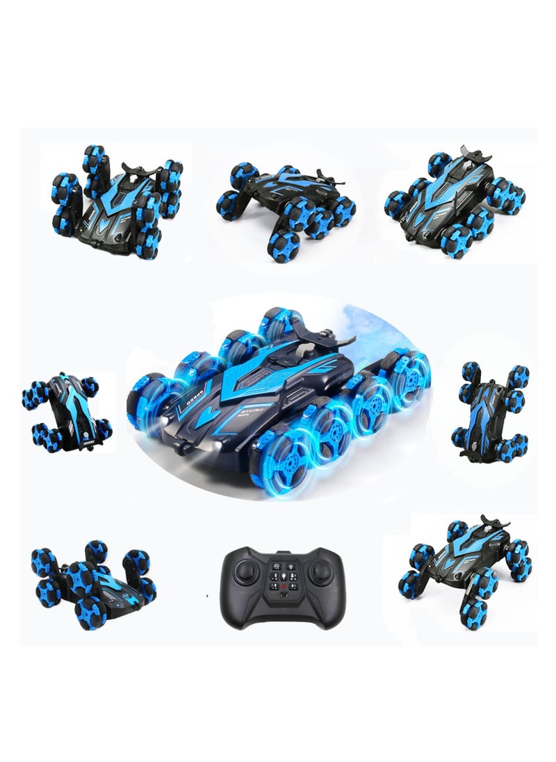 8WD RC Stunt Car 360 Spin Flip RC Stunt Car with Light and Cool Spray Gift for Boys