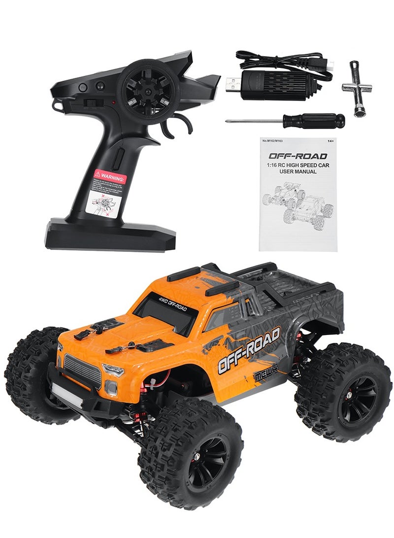 MJX MEW4 M163 1/16 Scale 4WD RC Car Brushless High Speed Off Road, 55KMH Fast RC Truck for Adults with 2.4GHz RC Transmitter - Remote Control Car, RC Car, RC Monster Truck 1/16
