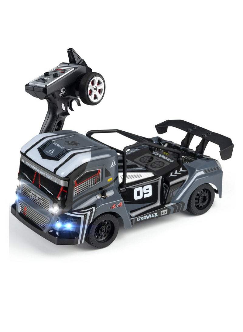 SG-16091/16 Scale 2.4G 4WD Flat Drift RC Car Truck Remote Control Car 35km/h High Speed With LED Lights