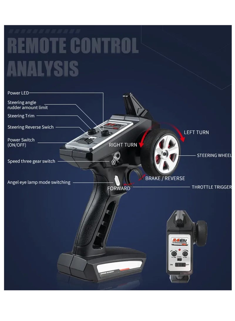 SG-16091/16 Scale 2.4G 4WD Flat Drift RC Car Truck Remote Control Car 35km/h High Speed With LED Lights