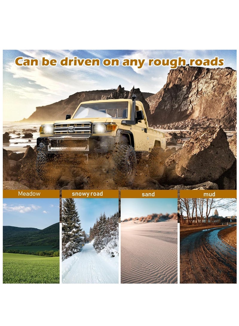 Mytoys 1/12 RC Crawler, Remote Control Pickup Car 4WD Land Cruiser Off Road for Adults with Proportional Throttle Steering 280 Brushed Motor All Terrain Remote Control Car RTR with Headlights