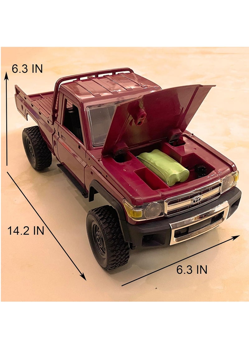 Mytoys 1/12 RC Crawler, Remote Control Pickup Car 4WD Land Cruiser Off Road for Adults with Proportional Throttle Steering 280 Brushed Motor All Terrain Remote Control Car RTR with Headlights