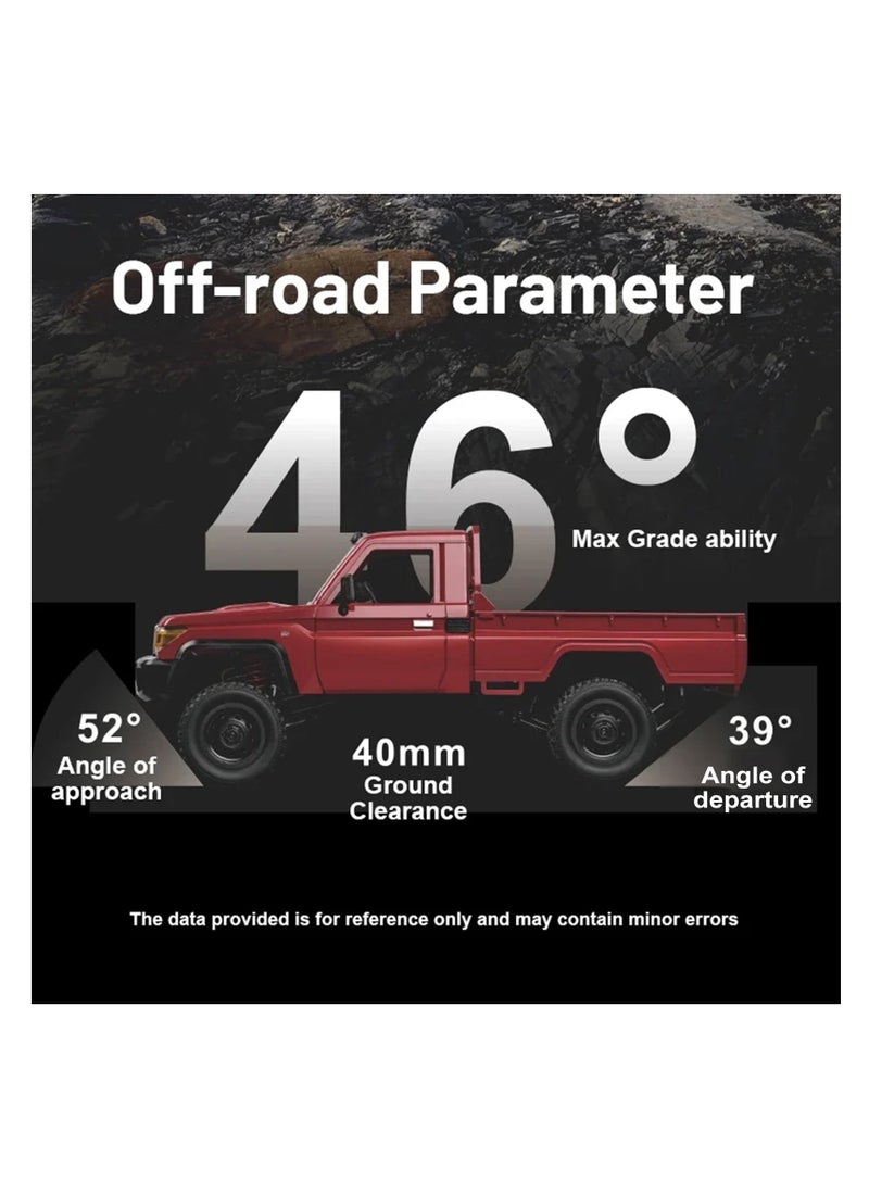 Mytoys 1/12 RC Crawler, Remote Control Pickup Car 4WD Land Cruiser Off Road for Adults with Proportional Throttle Steering 280 Brushed Motor All Terrain Remote Control Car RTR with Headlights