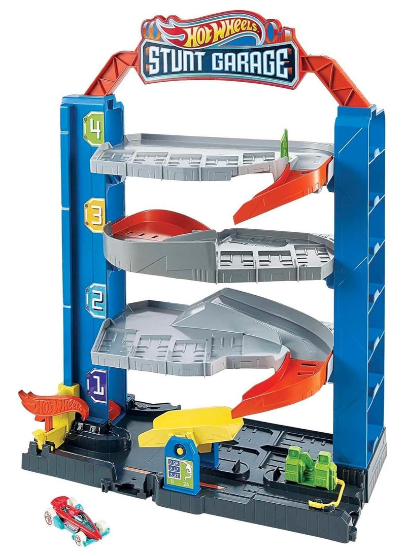 Hot Wheels City Stunt Garage Play Set Gift Idea for Ages 3 to 8 years