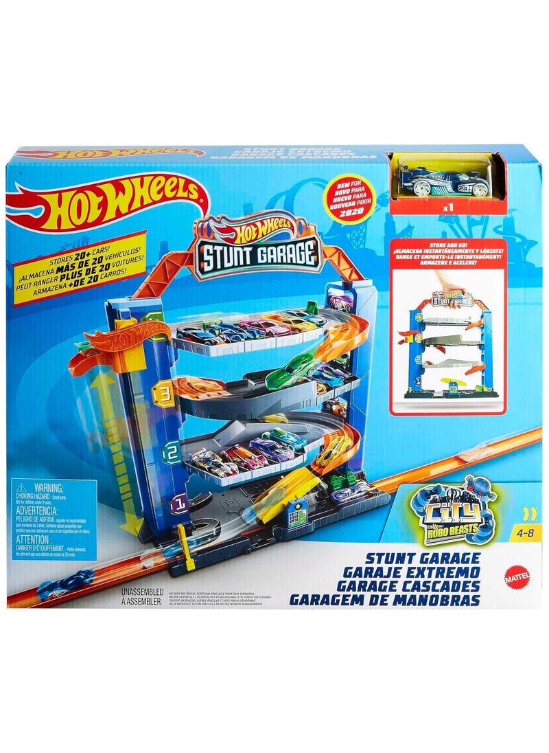 Hot Wheels City Stunt Garage Play Set Gift Idea for Ages 3 to 8 years