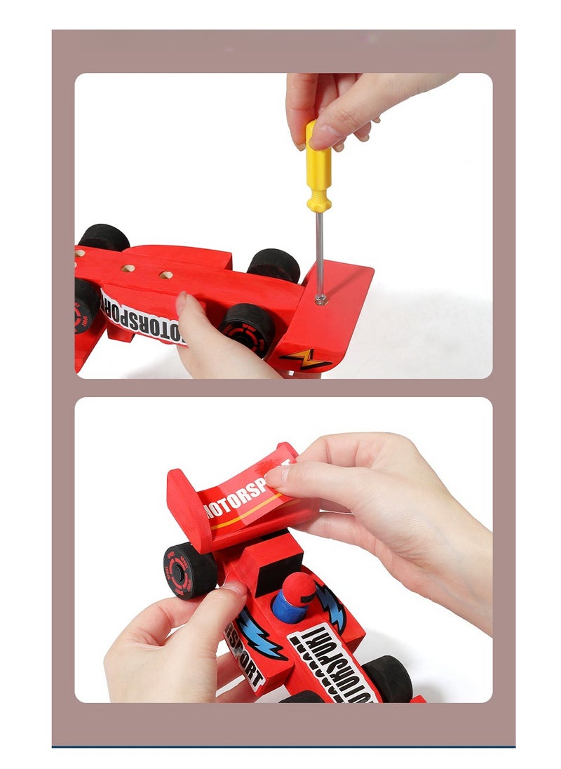 Children's DIY  painting racing，assembling car，educational toys，Ages for 3-12 boys，Birthday gifts