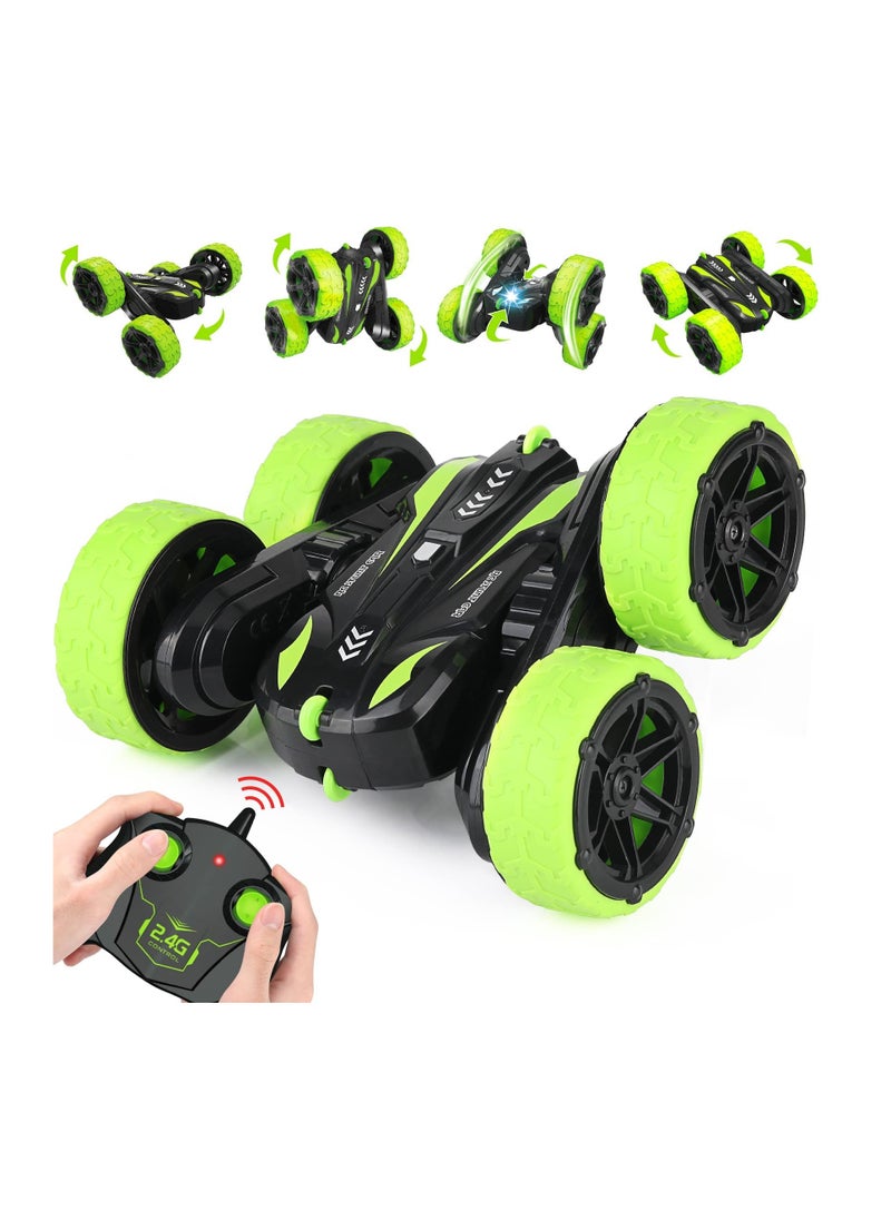 Remote Control Car RC Cars Stunt Car Toy 4WD 2.4Ghz Double Sided 360 Degree Rotating with Headlights Excellent gift on occasions