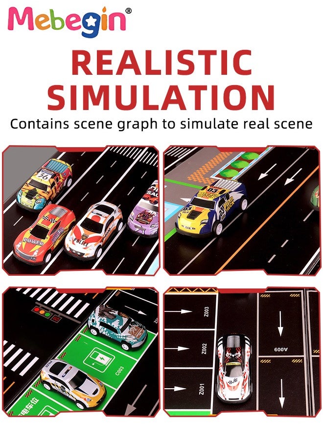 48PCS Pull Back Cars Playset, Mini Die-Cast Race Cars Set, Colorful Vehicles Kit with Storage Box, Push and Go Toy Race Car Vehicles, Easy to Carry and Organized, Ideal Gifts for Kids Aged 3+