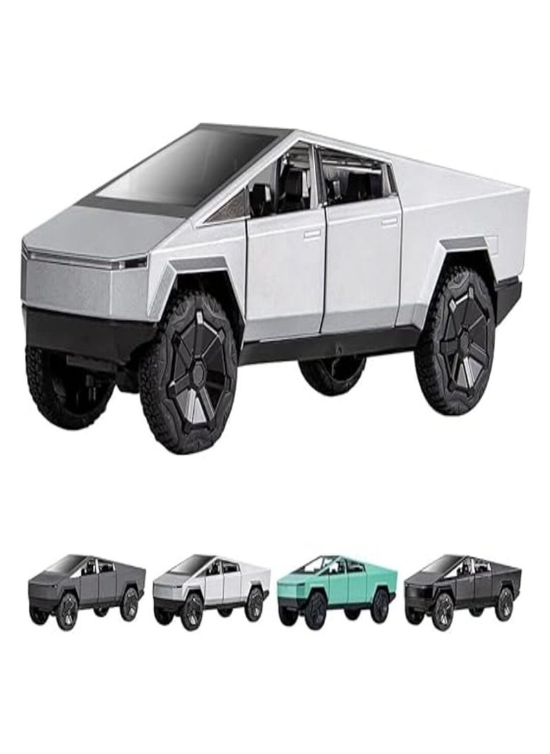 Truck Pick-Up Vehicles Toys, Diecast Metal Model Realistic Car Toys with RV Motorcycle, Toy Trucks for Kids, Collection for Adults