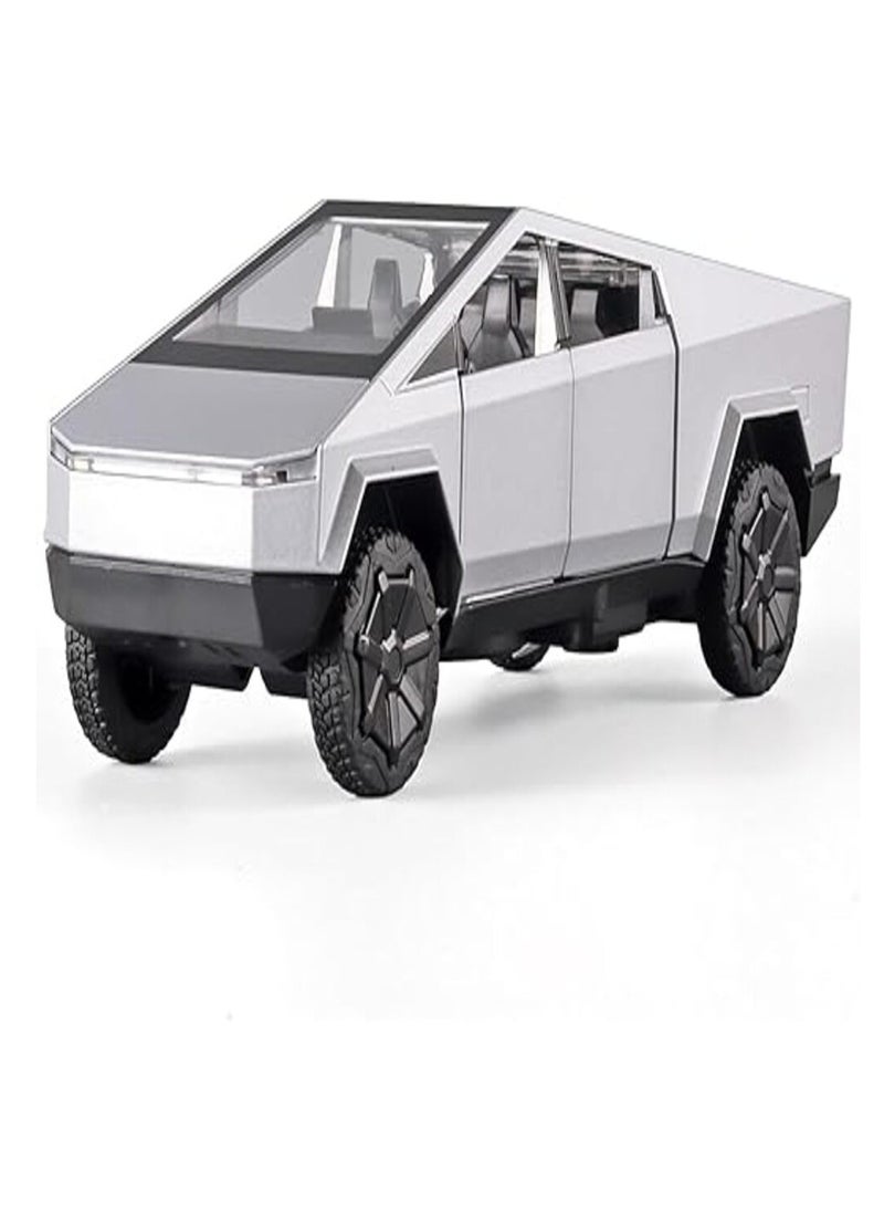 Truck Pick-Up Vehicles Toys, Diecast Metal Model Realistic Car Toys with RV Motorcycle, Toy Trucks for Kids, Collection for Adults