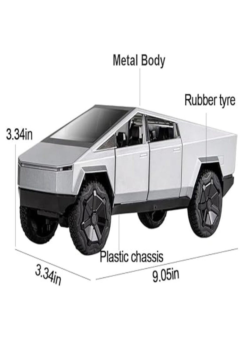 Truck Pick-Up Vehicles Toys, Diecast Metal Model Realistic Car Toys with RV Motorcycle, Toy Trucks for Kids, Collection for Adults