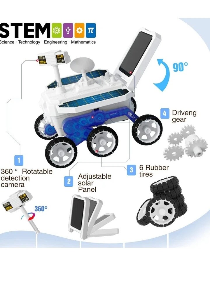 Space Toys Projects for Kids Ages 8-12+, DIY Solar Power Mars Rover Car, Science Experiment Robot Engineering Building Kits, Educational Birthday Gifts for 6-14 Year Old