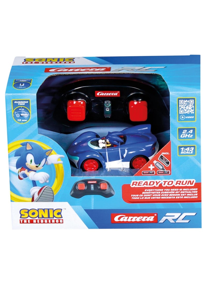 Sonic Racing Mini Tails Remote Control Car | For RC Cars |1:43 Scale | Remote Controlled Vehicle | Compatible with Select Carrera Models