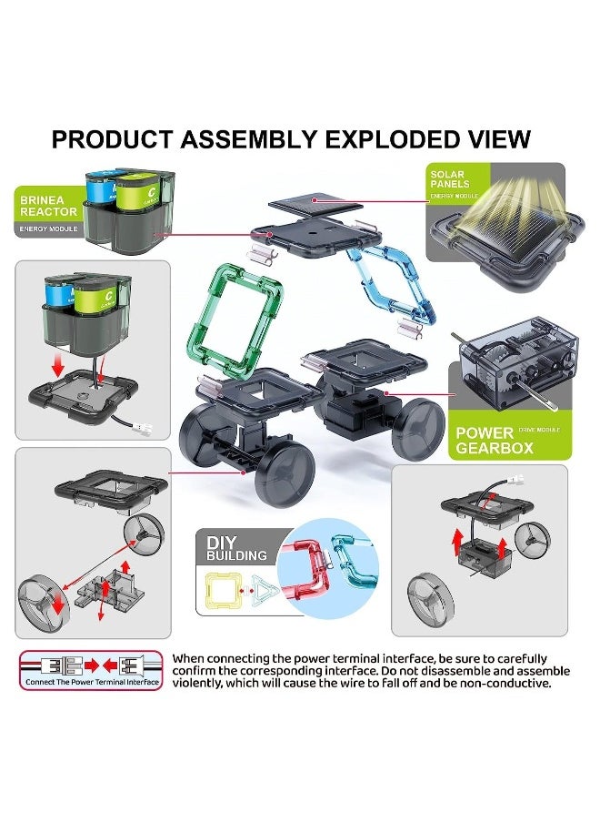 Solar Car Kits STEM Projects for Kids, 16 in 1 Creativity Toys Education Learning Building Toys for 8-14 Year Old Teen Boys Girls, 90 Pcs