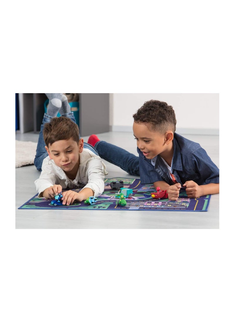 Dickie Toys- PJ Masks Playmat with the Car, Glow in the Dark