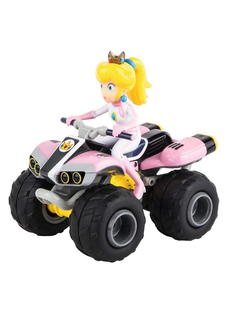 Carrera RC Nintendo Mario Kart 8 Peach Quad | Remote-Controlled Car for Indoor & Outdoor | Mini Mario Kart RC with Controller | Fun Toy for Kids & Adults