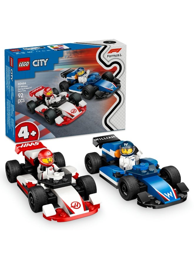 LEGO City F1 Williams Racing & Haas F1 Race Cars 60464 Building Set (92 Pieces)