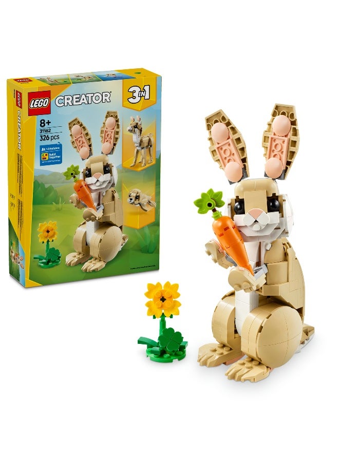 LEGO Creator 3in1 Cute Bunny 31162 Building Set (326 Pieces)