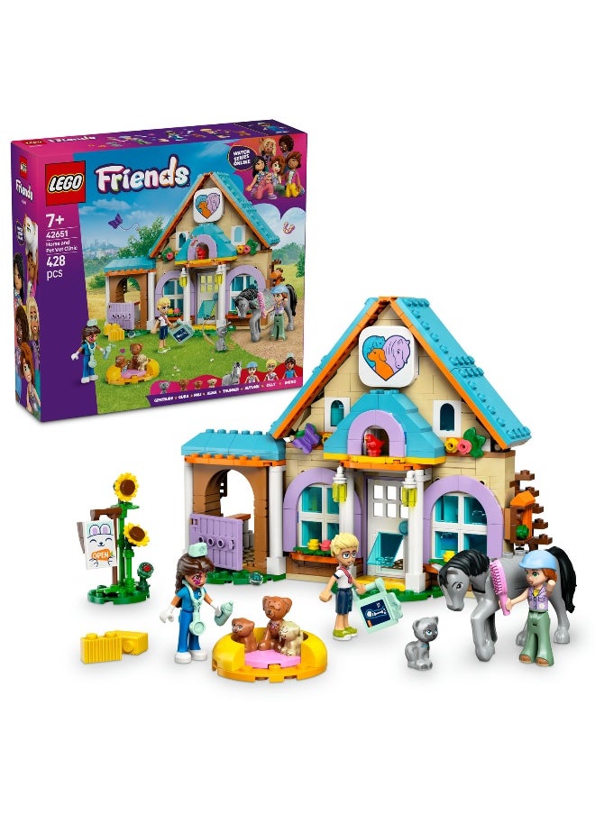 LEGO Friends Horse & Pet Vet Clinic 42651 Building Set (428 Pieces)