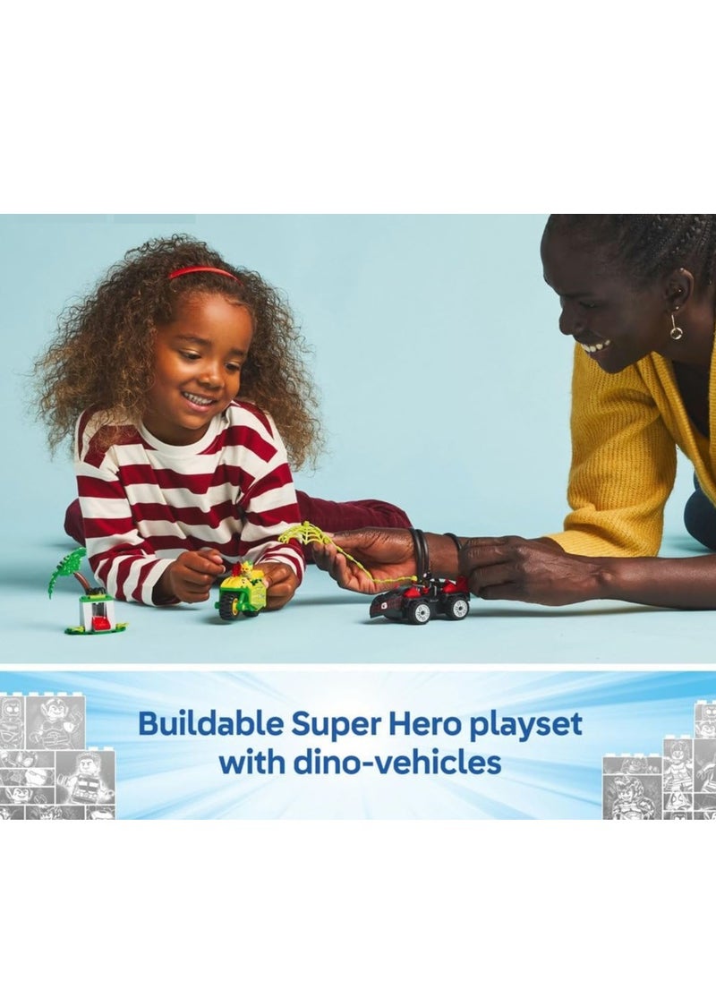 LEGO Spin and Electro Dinosaur Vehicle Chase Set, Creative Building Toy with a Super Hero Car 11198