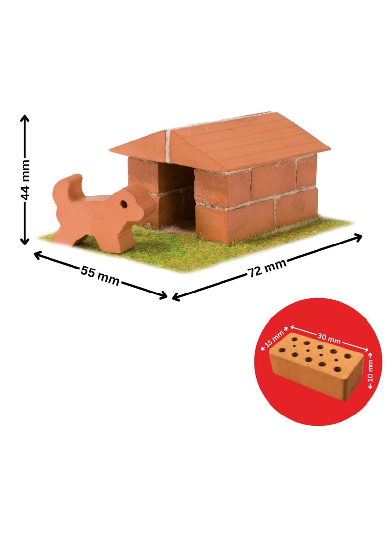 Brick Construction Toy Set - Teifoc 1002 - Dog Kennel Includes Puppy Made Of Clay - 6+ Years - 17pcs