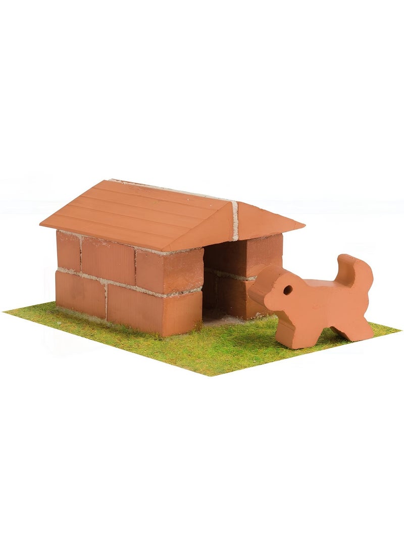 Brick Construction Toy Set - Teifoc 1002 - Dog Kennel Includes Puppy Made Of Clay - 6+ Years - 17pcs