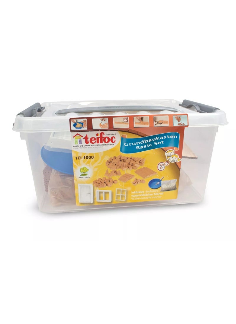 Brick Construction Toys TEI 1000  - Basic Starter Set - Build With Real Bricks & Cement - 6+ Years Old