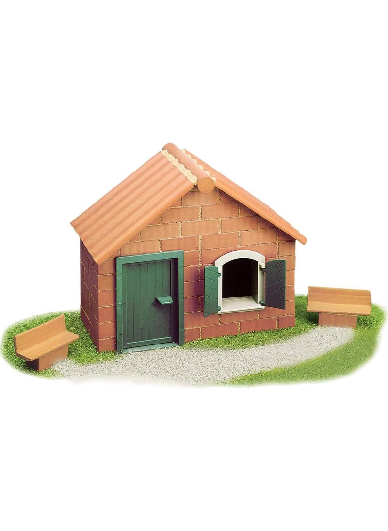 Brick Construction Toy Set - TEI 51 - Starter House Cottage - Build With Real Bricks & Cement - 110pcs - 6+ Years