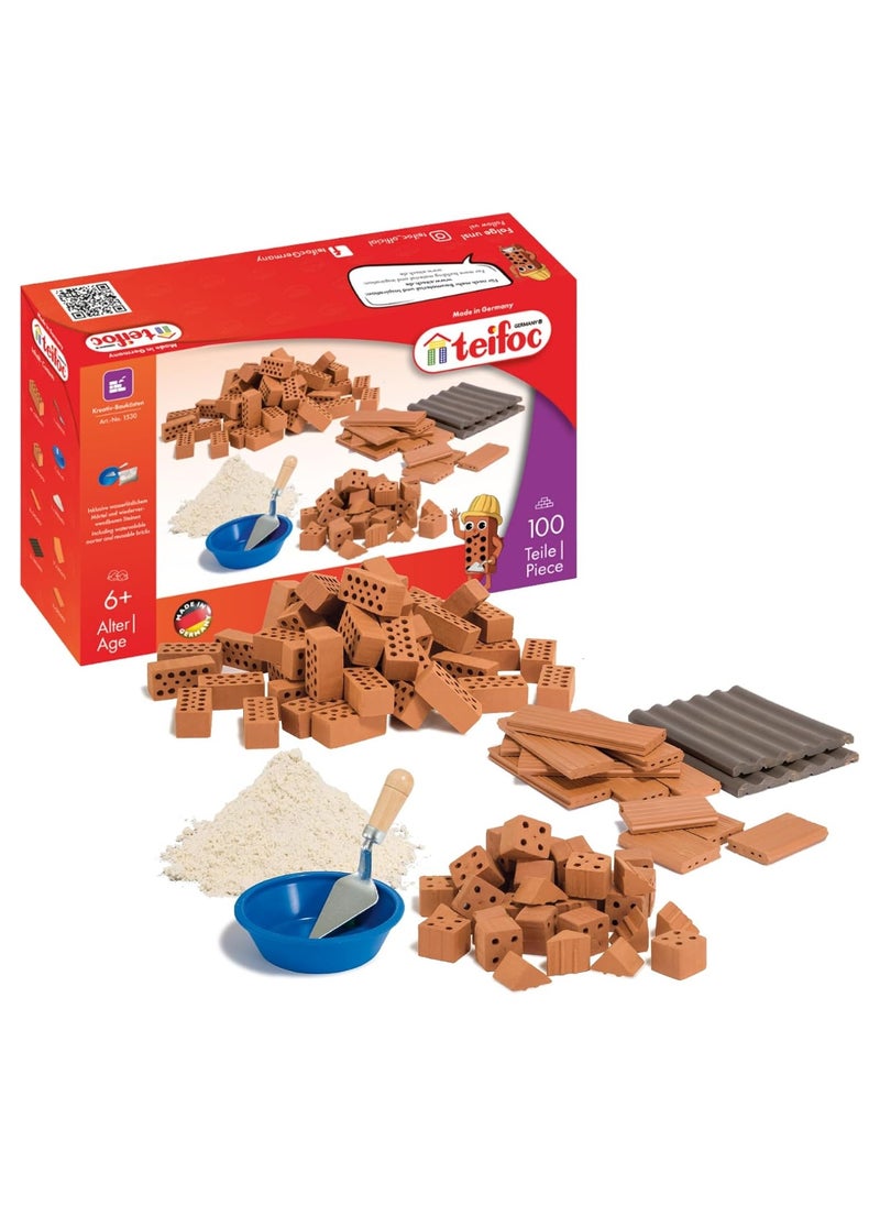 Brick Construction Toy - TEI 1530 - Accessory Set Stone Building Kit - 6+ Years - 100pcs