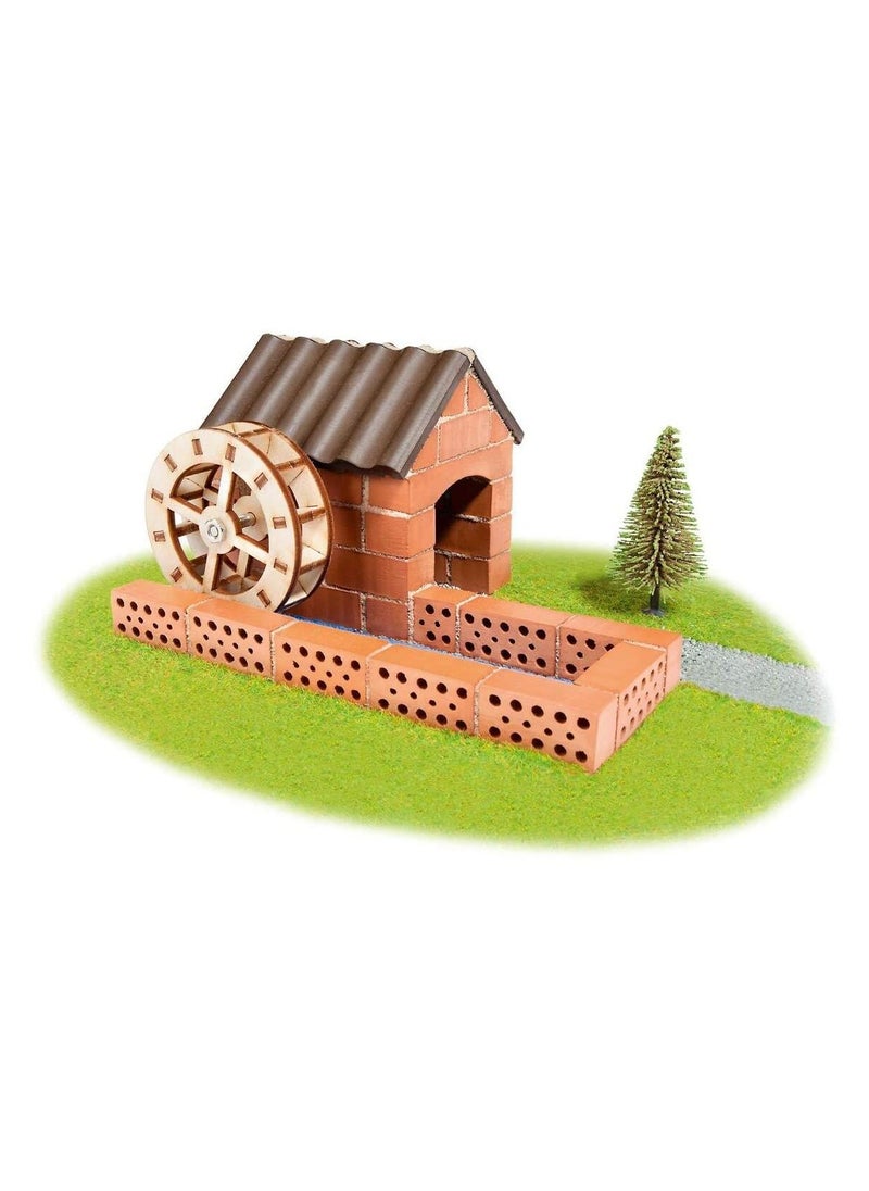 Brick Construction Toy Set - TEI 4030 - Water Mill Set Stone Building Kit - 6+ Years - 60pcs