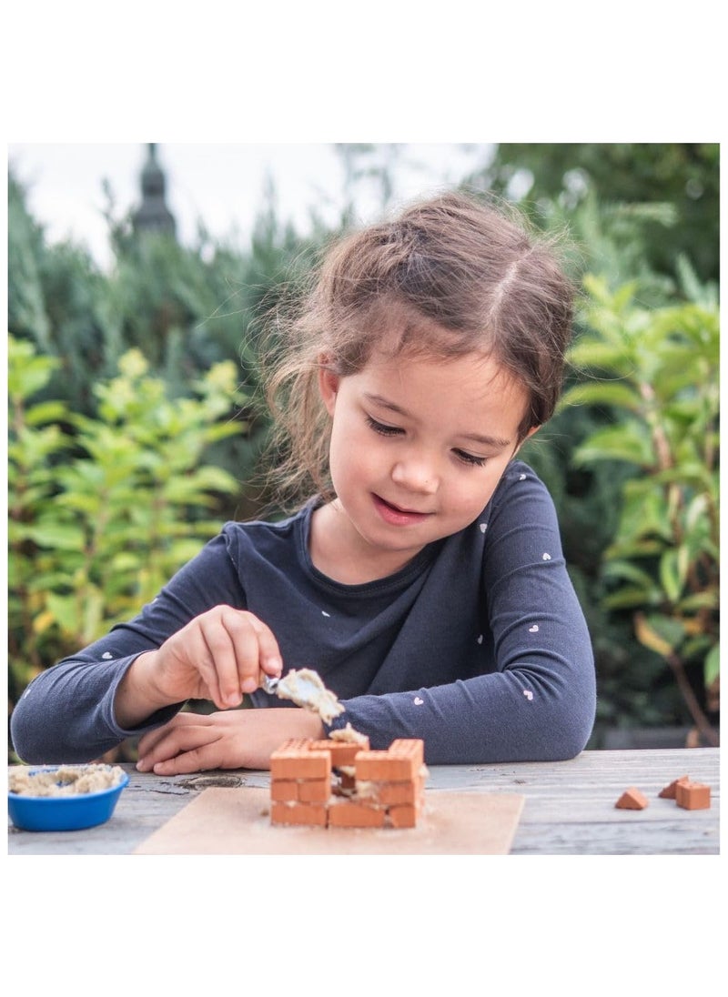 Brick Construction Toy Set - Tei 4070 - Small Castle And Pen Holder Stone Building Kit - 6+ Years - 100pcs