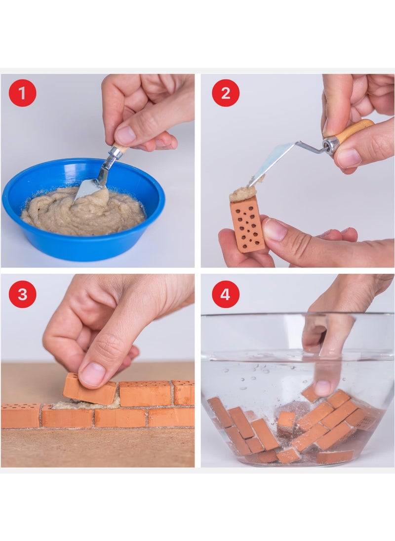 Brick Construction Toy Set - Tei 4070 - Small Castle And Pen Holder Stone Building Kit - 6+ Years - 100pcs