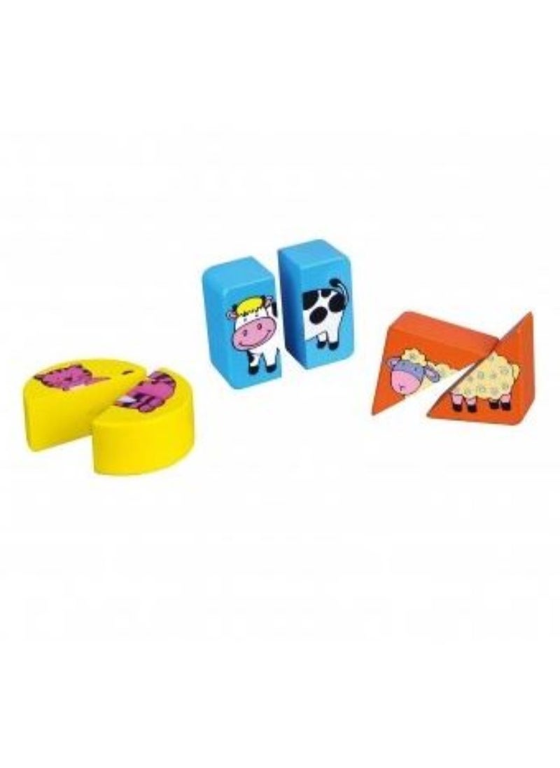 Wooden Shape Block Puzzle – Colorful Animal Matching Game for Toddlers