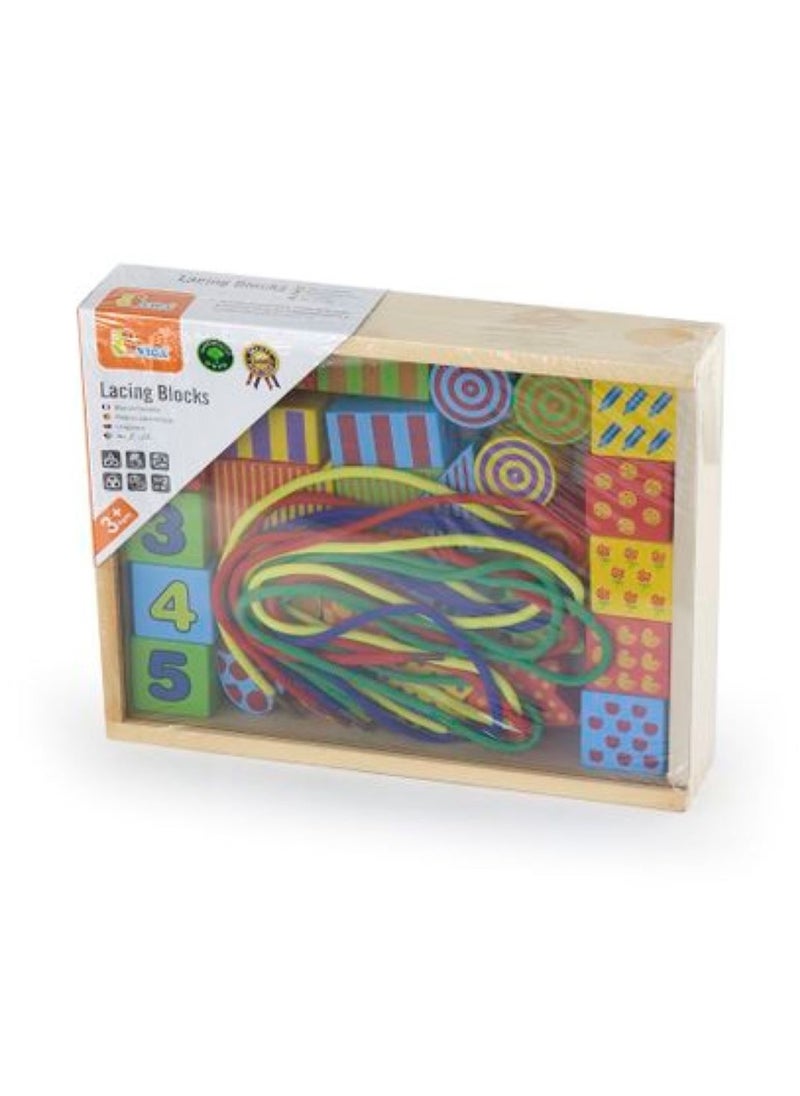 Colorful Wooden Lacing Beads Set for Kids – Educational Stringing and Sorting Toy