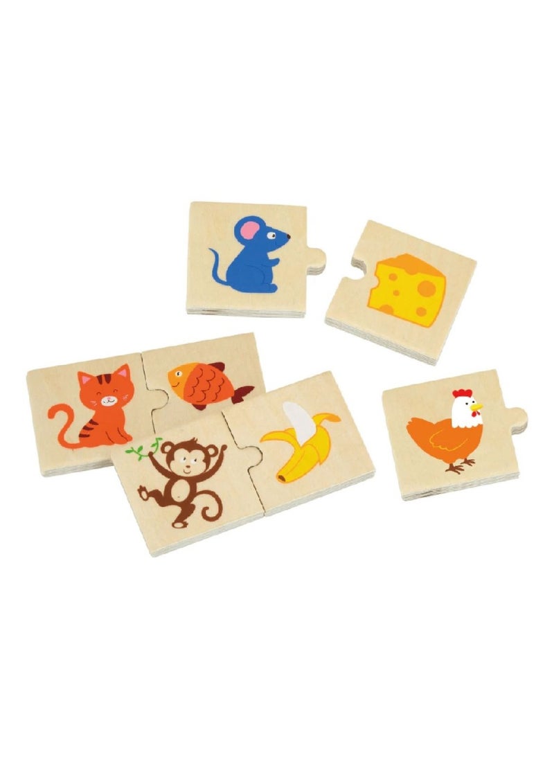 Wooden Animal Feeding Puzzle Set for Toddlers and Kids