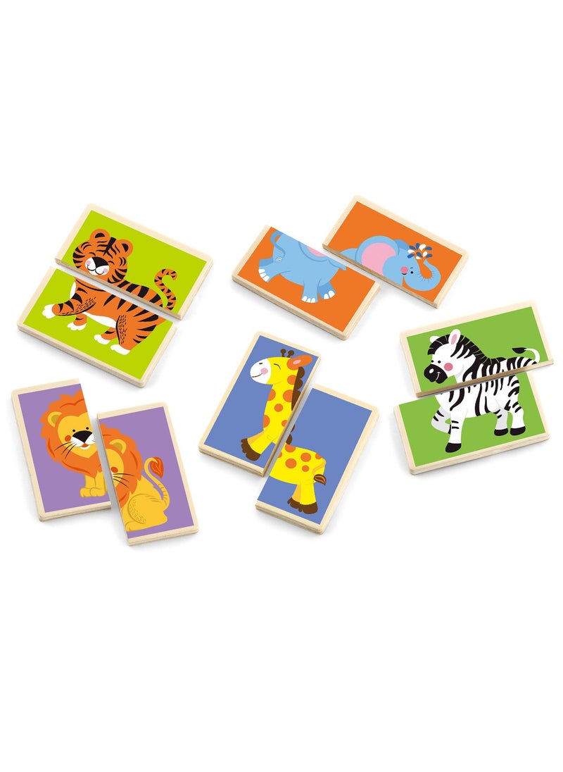 Wooden Matching Puzzle - Wild Animals