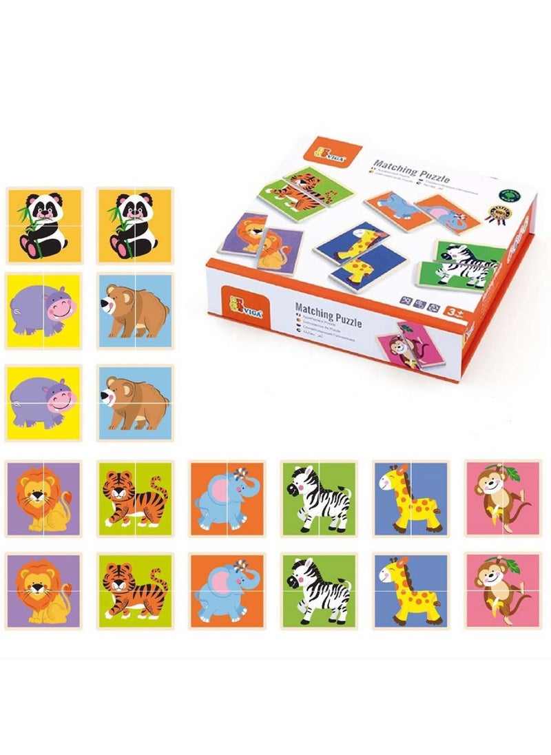 Wooden Matching Puzzle - Wild Animals