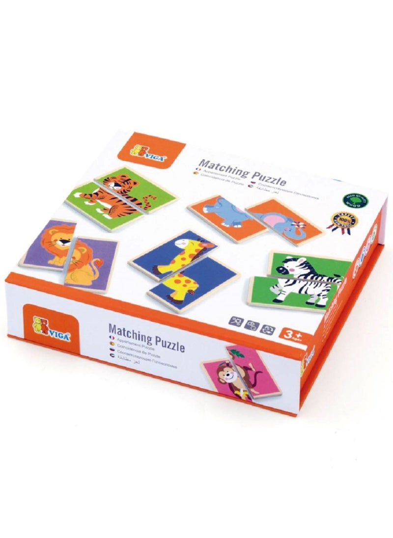 Wooden Matching Puzzle - Wild Animals