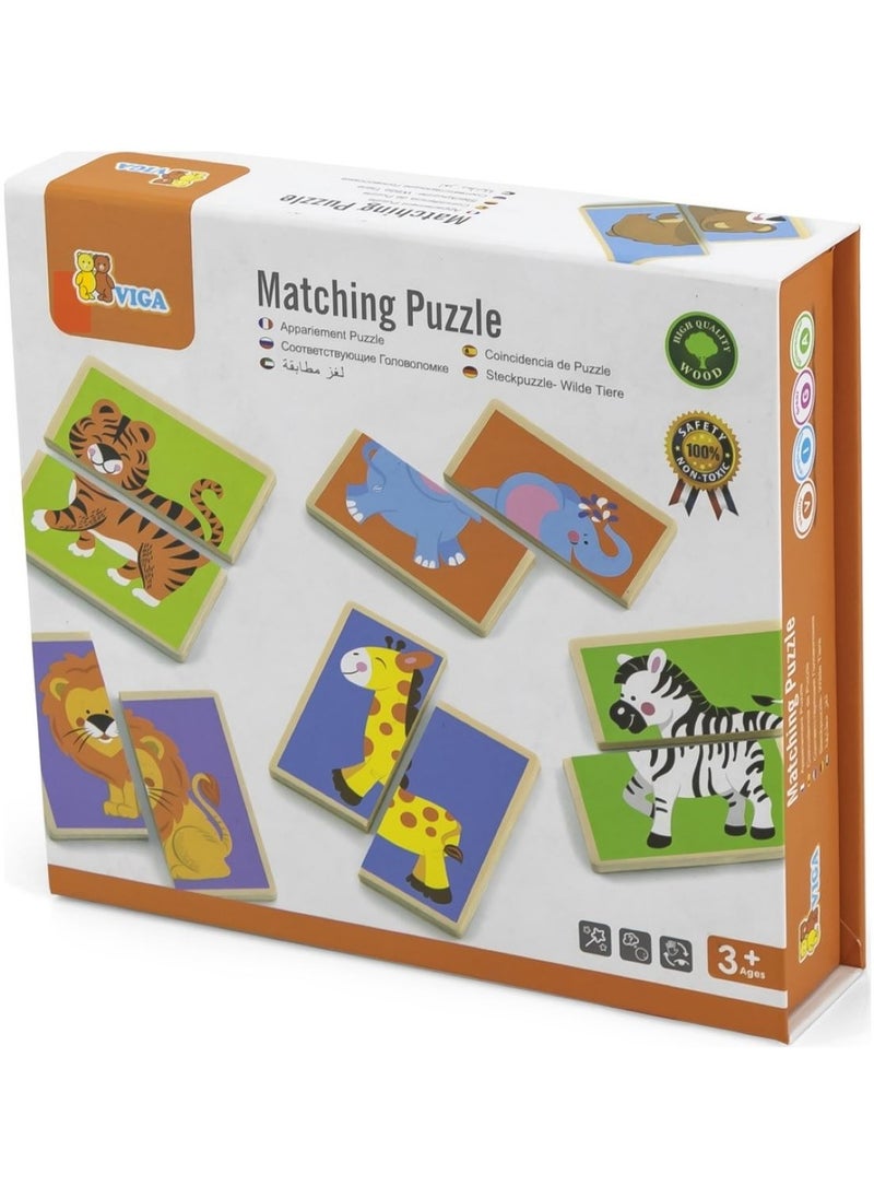 Wooden Matching Puzzle - Wild Animals