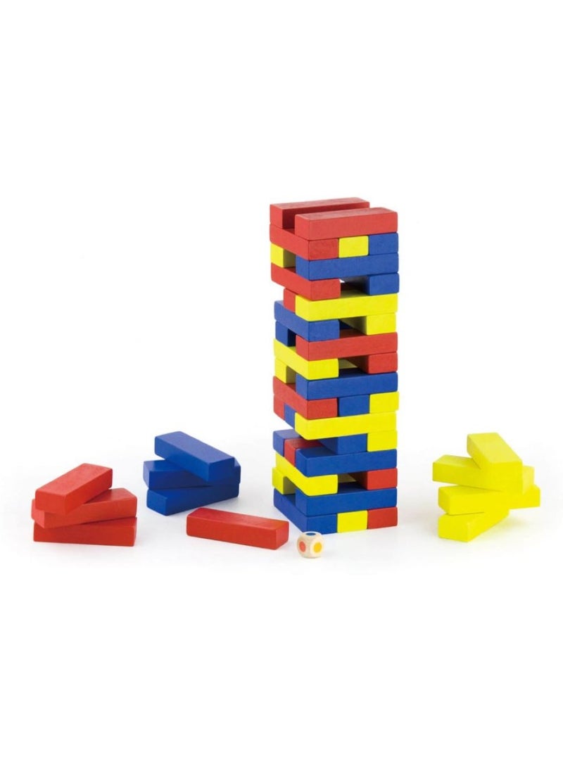 Wooden Block Tower Multicolor