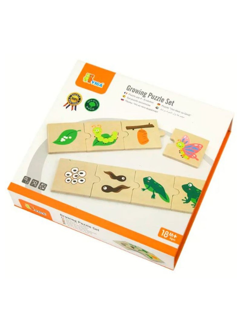 Wooden Growing Puzzle - Life Cycle Learning Set