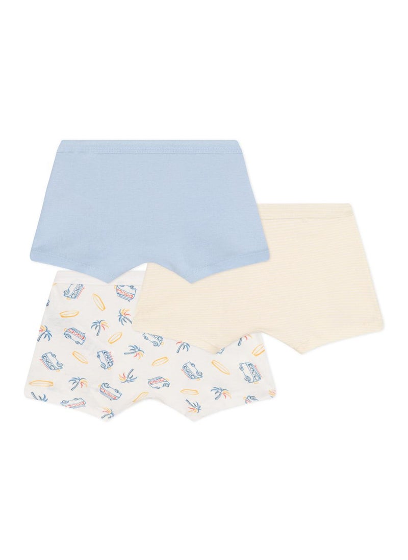 Children's van print cotton boxers with thin waistbands