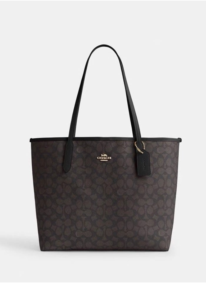 coach women's classic fashion versatile large handbag shopping bag