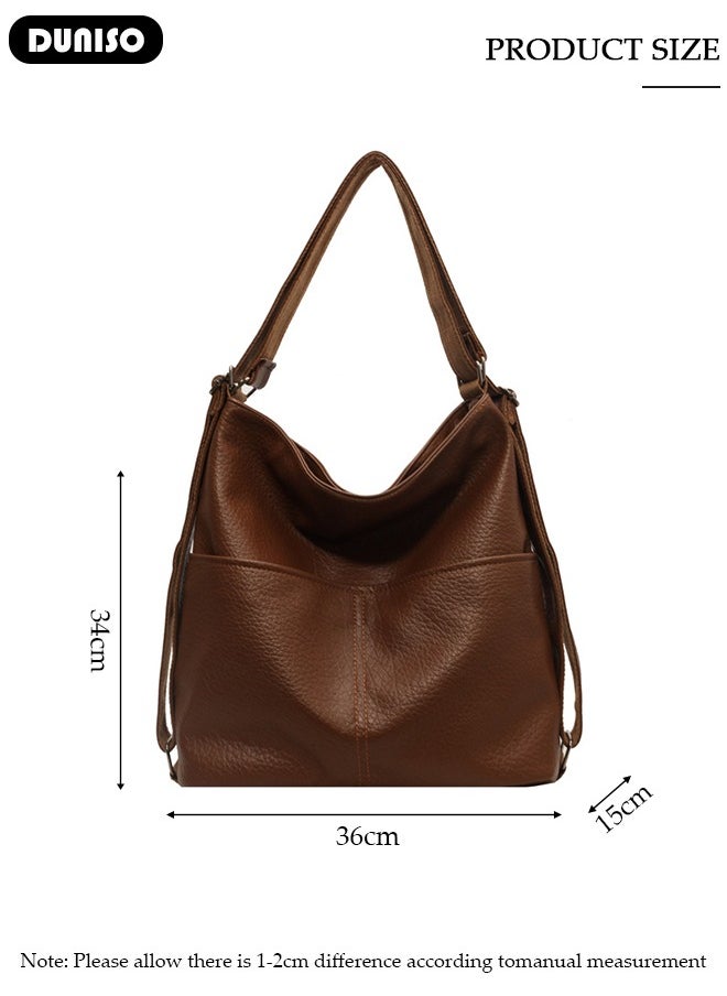 Handbags for Women, PU Leather Crossbody Bag, Shoulder Bag for Adjustable Shoulder Strap, Large Capacity Portable Satchel, Fashion Shoulder Bag for Ladies