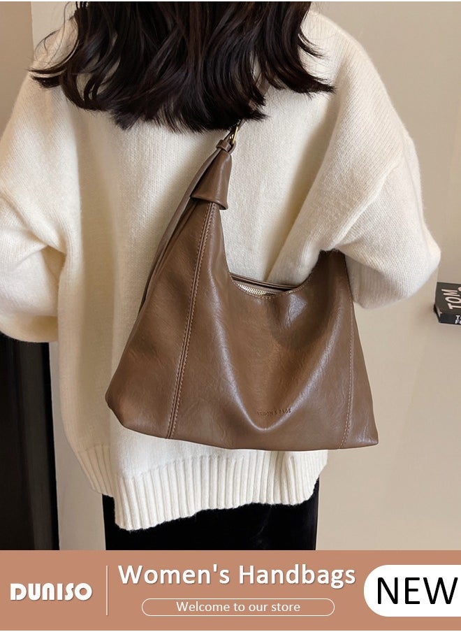 Handbags for Women, PU Leather Crossbody Bag, Shoulder Bag for Adjustable Shoulder Strap, Large Capacity Portable Satchel, Fashion Shoulder Bag for Ladies