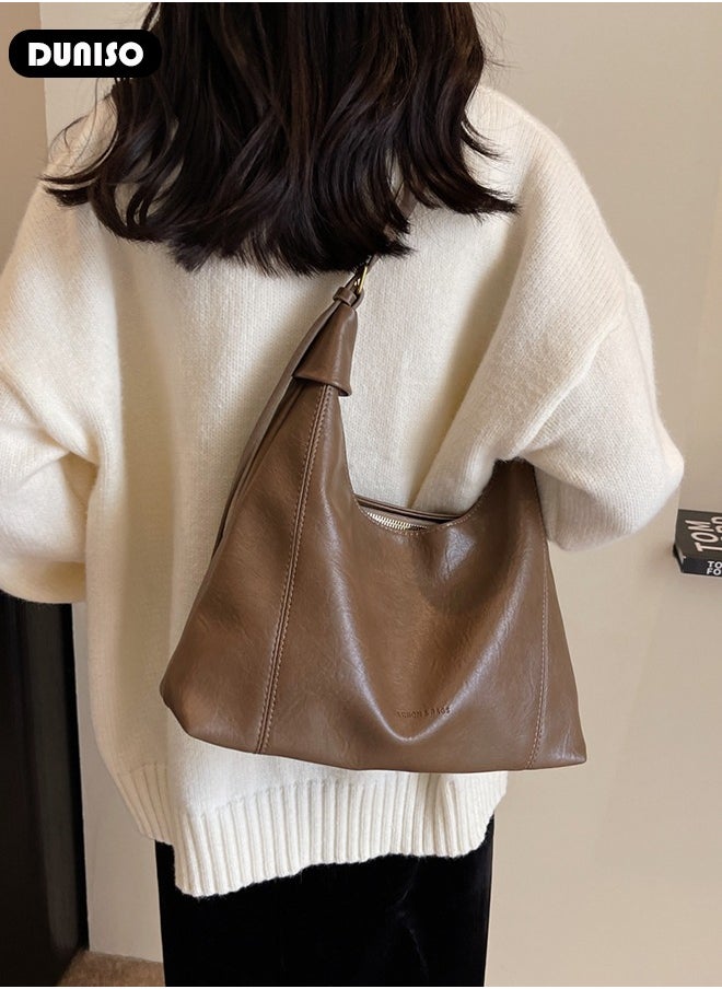 Handbags for Women, PU Leather Crossbody Bag, Shoulder Bag for Adjustable Shoulder Strap, Large Capacity Portable Satchel, Fashion Shoulder Bag for Ladies