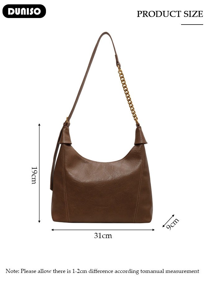 Handbags for Women, PU Leather Crossbody Bag, Shoulder Bag for Adjustable Shoulder Strap, Large Capacity Portable Satchel, Fashion Shoulder Bag for Ladies